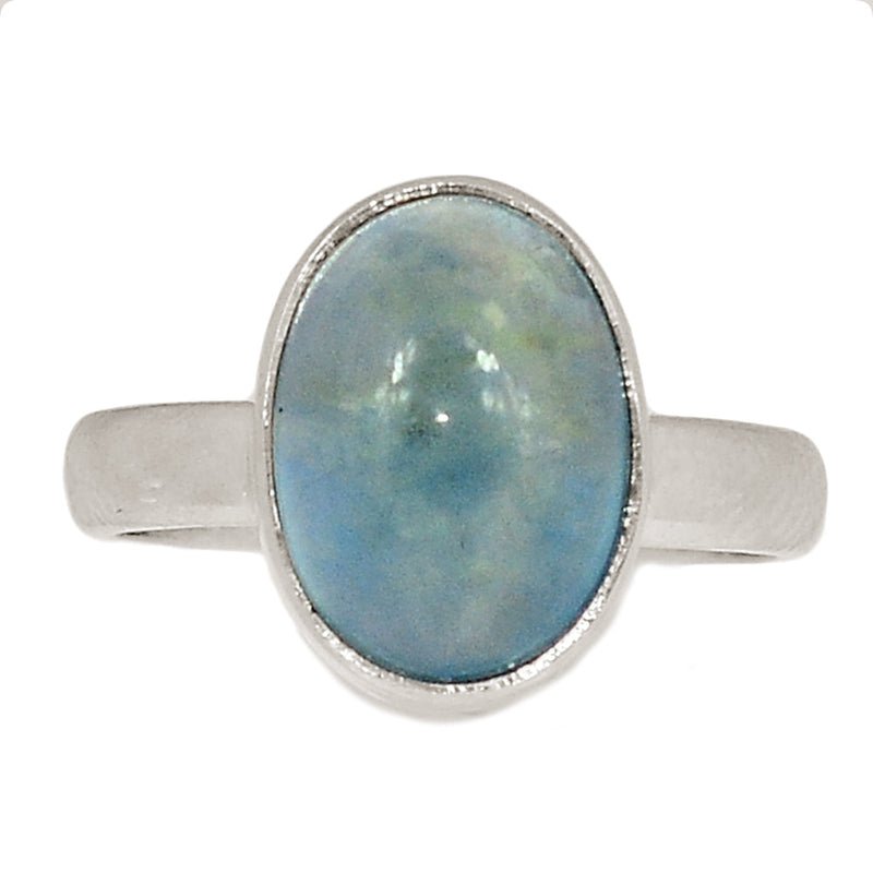 Blue Green Fluorite Cabochon Ring - BGFR24