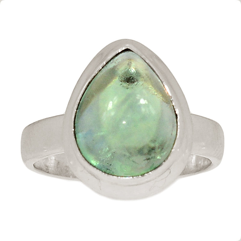 Blue Green Fluorite Cabochon Ring - BGFR2