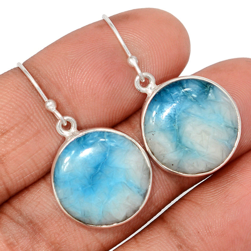 1.3" Blue Ice Glacierite Earrings - BIGE11