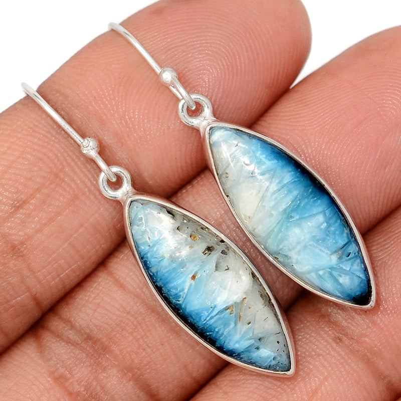 1.7" Blue Ice Glacierite Earrings - BIGE13