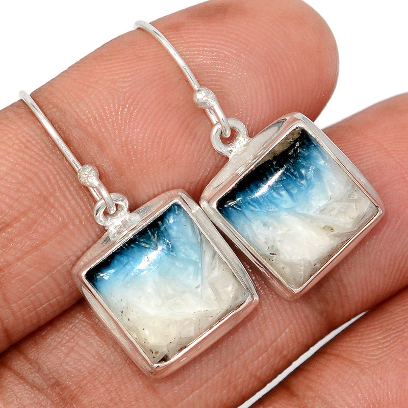 1.2" Blue Ice Glacierite Earrings - BIGE7