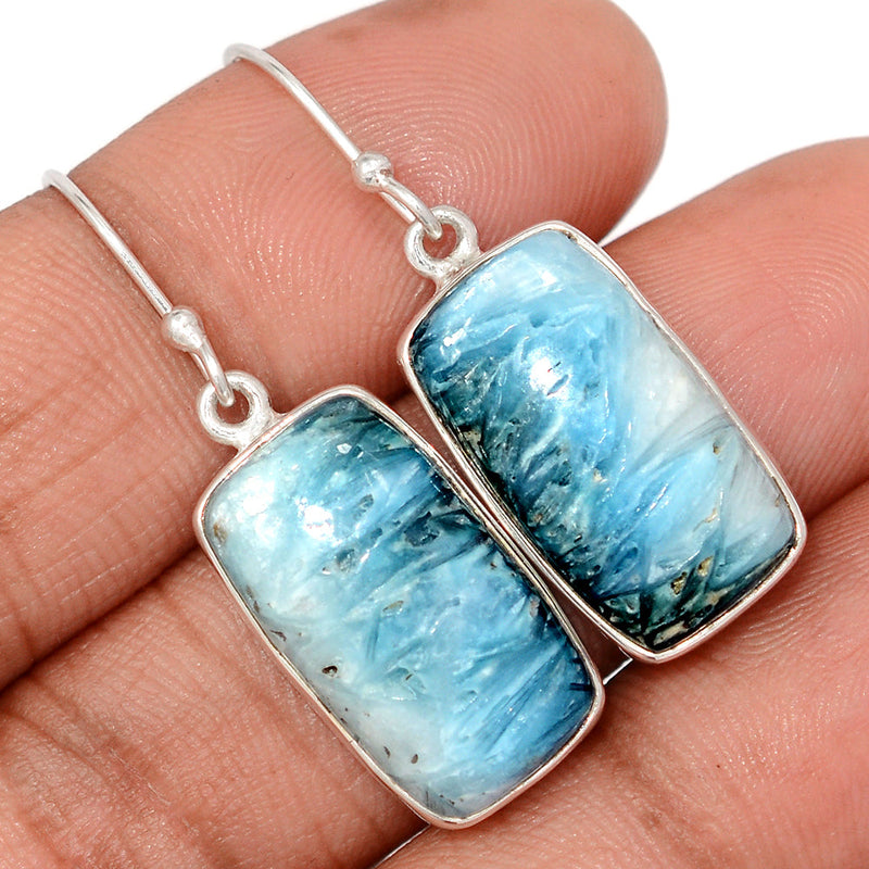 1.5" Blue Ice Glacierite Earrings - BIGE9