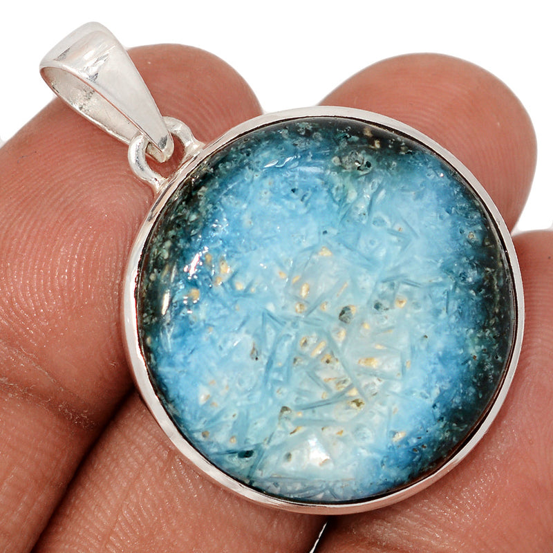 1.5" Blue Ice Glacierite Pendants - BIGP183