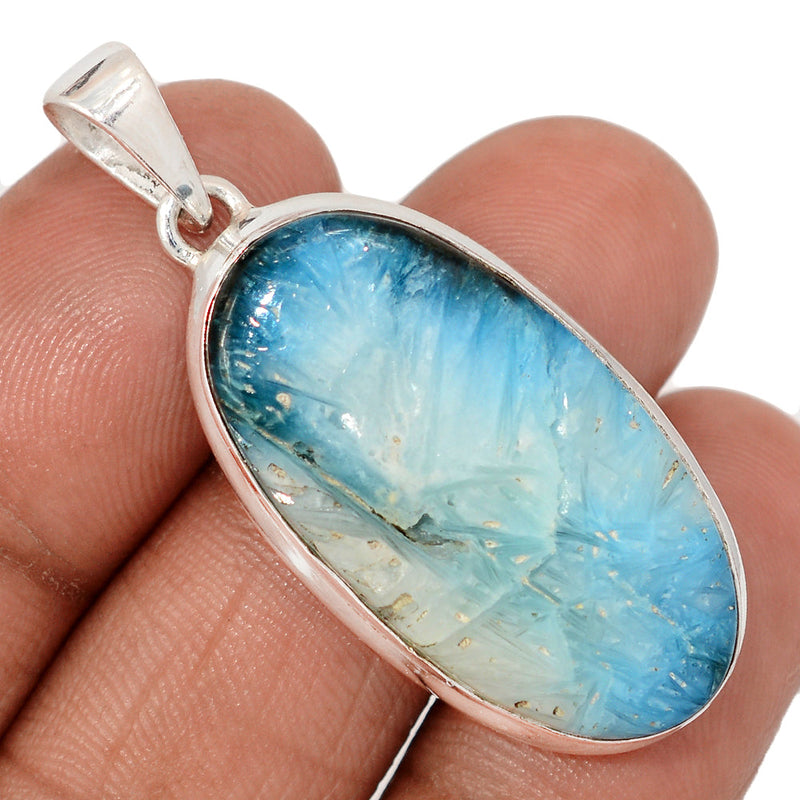 1.7" Blue Ice Glacierite Pendants - BIGP189