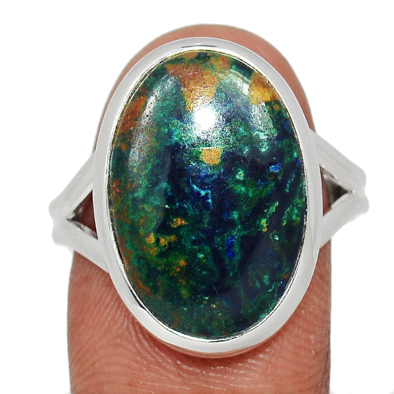 Boulder Azurite In Malachite Ring - BIMR133