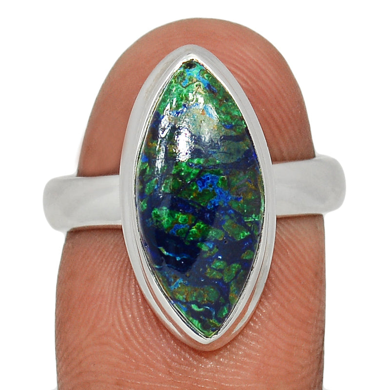 Boulder Azurite In Malachite Ring - BIMR139