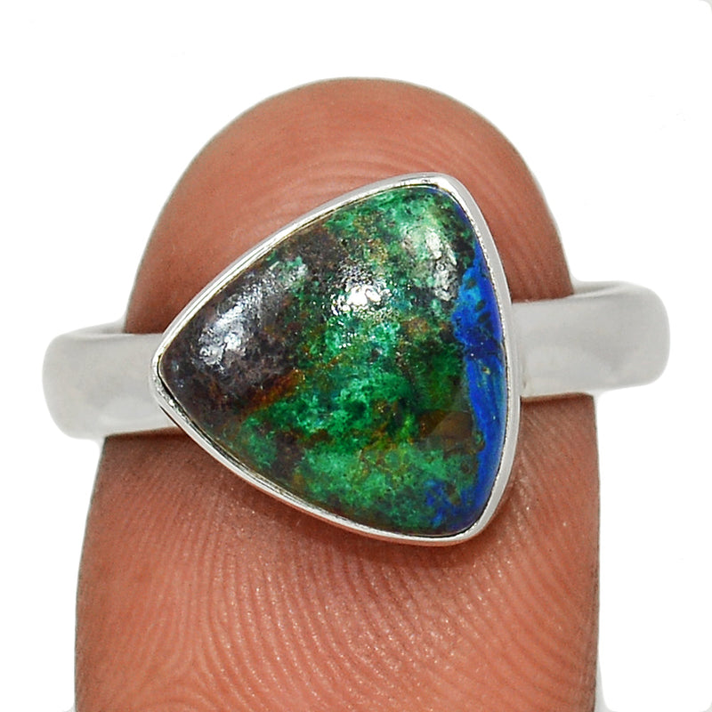 Boulder Azurite In Malachite Ring - BIMR155