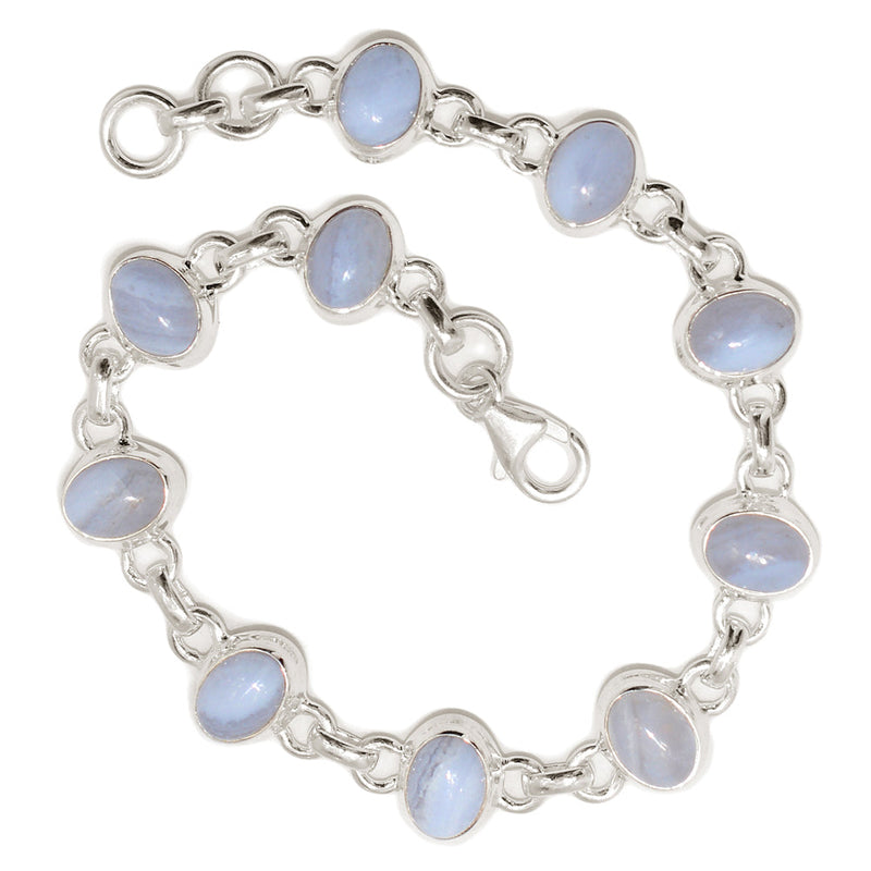 8.2" Blue Lace Agate Bracelets - BLAB118
