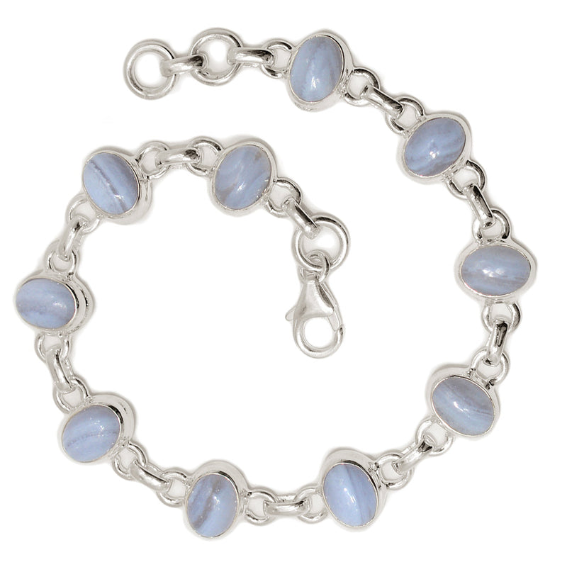 8.1" Blue Lace Agate Bracelets - BLAB120