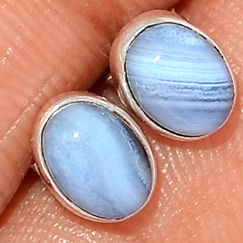 Blue Lace Agate Studs - BLAS72