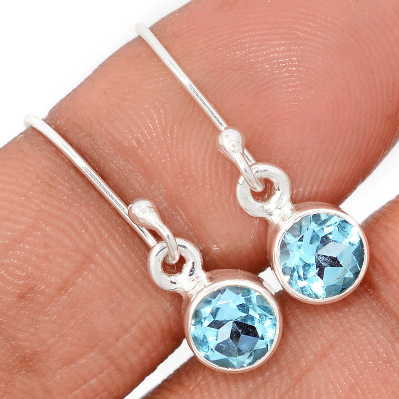 1" Blue Topaz Earrings - BLTE1482