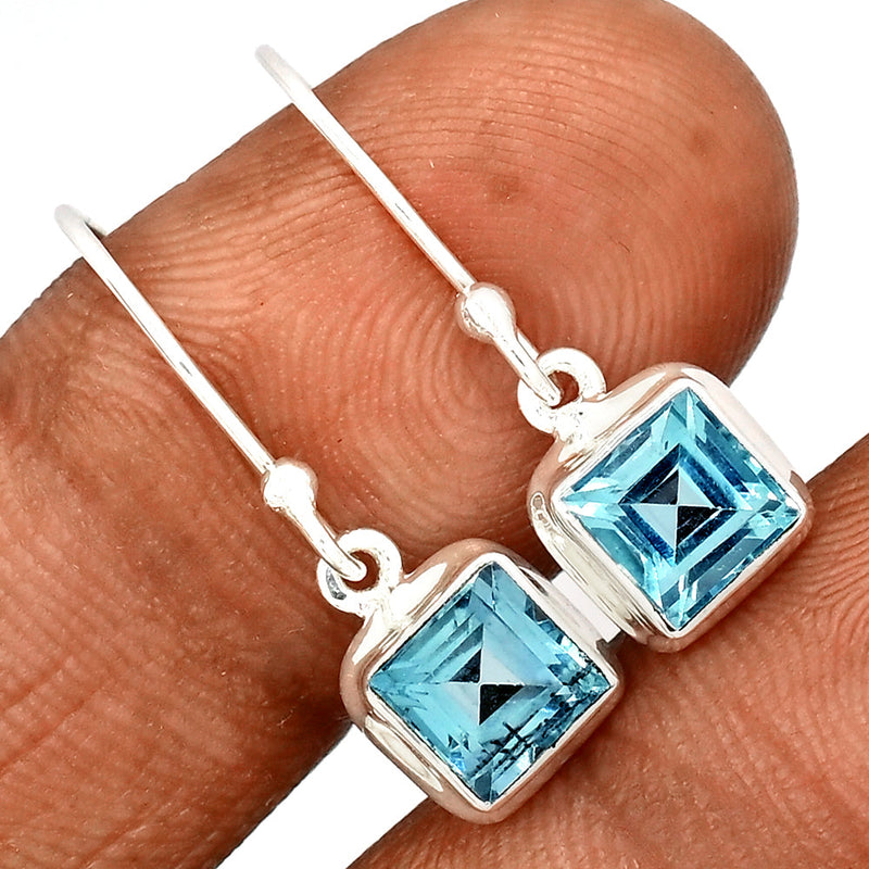 1" Blue Topaz Earrings - BLTE1508