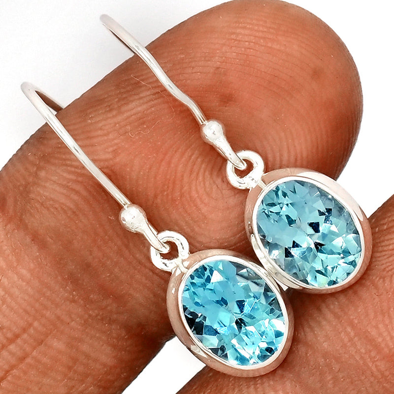 1.1" Blue Topaz Earrings - BLTE1509