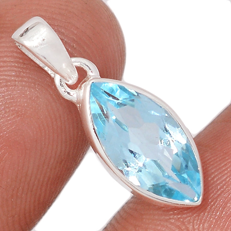 0.8" Blue Topaz Pendants - BLTP10