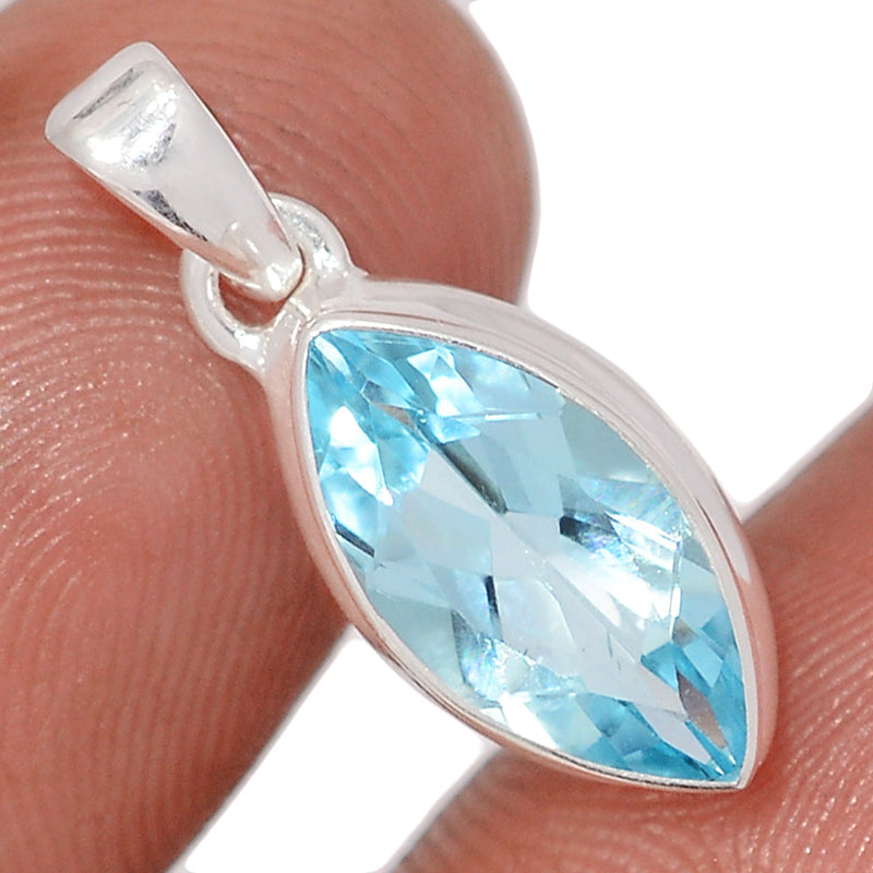 1" Blue Topaz Pendants - BLTP1