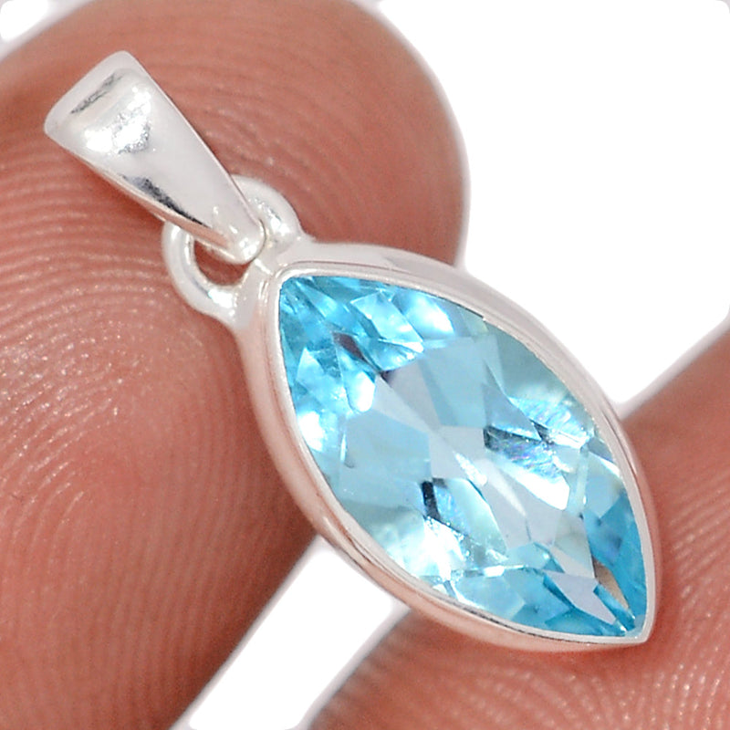 1" Blue Topaz Pendants - BLTP2