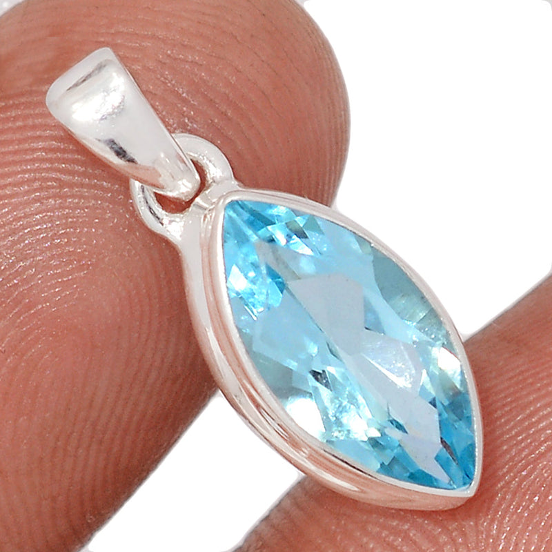0.8" Blue Topaz Pendants - BLTP3