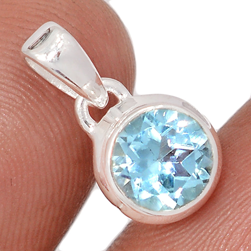 0.6" Blue Topaz Pendants - BLTP40