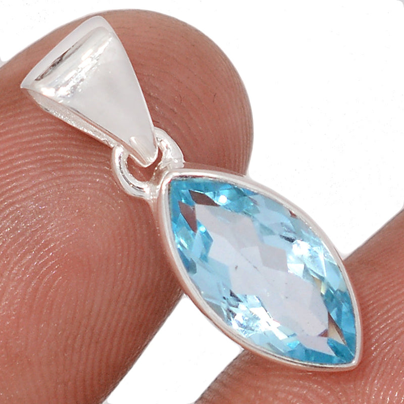 1" Blue Topaz Pendants - BLTP7
