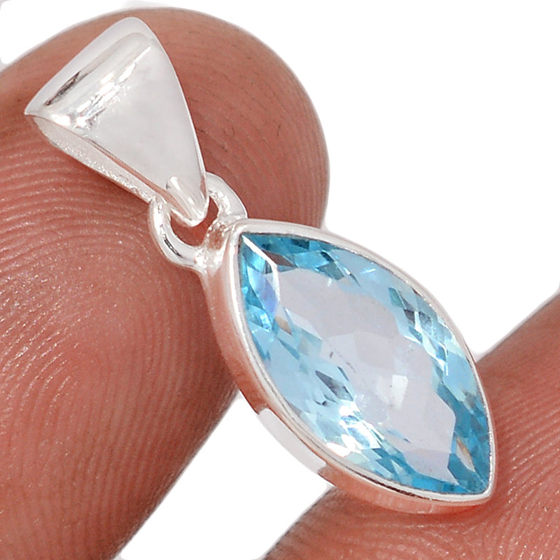 1" Blue Topaz Pendants - BLTP8