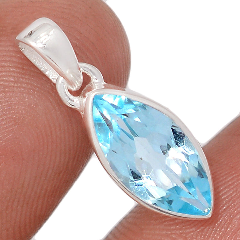 0.8" Blue Topaz Pendants - BLTP9