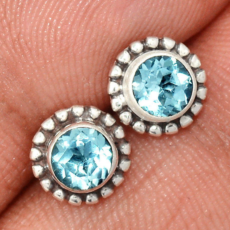 Blue Topaz Studs - BLTS549