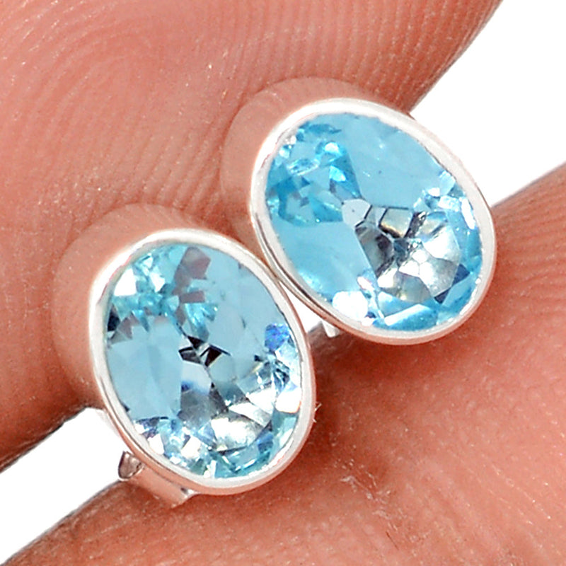 Blue Topaz Studs - BLTS607