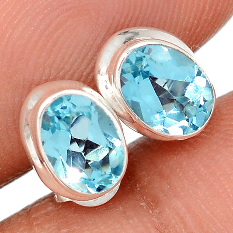 Blue Topaz Studs - BLTS608