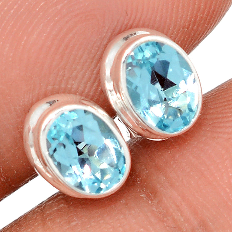 Blue Topaz Studs - BLTS609