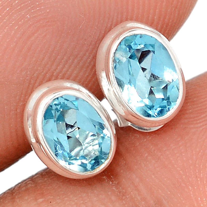 Blue Topaz Studs - BLTS610