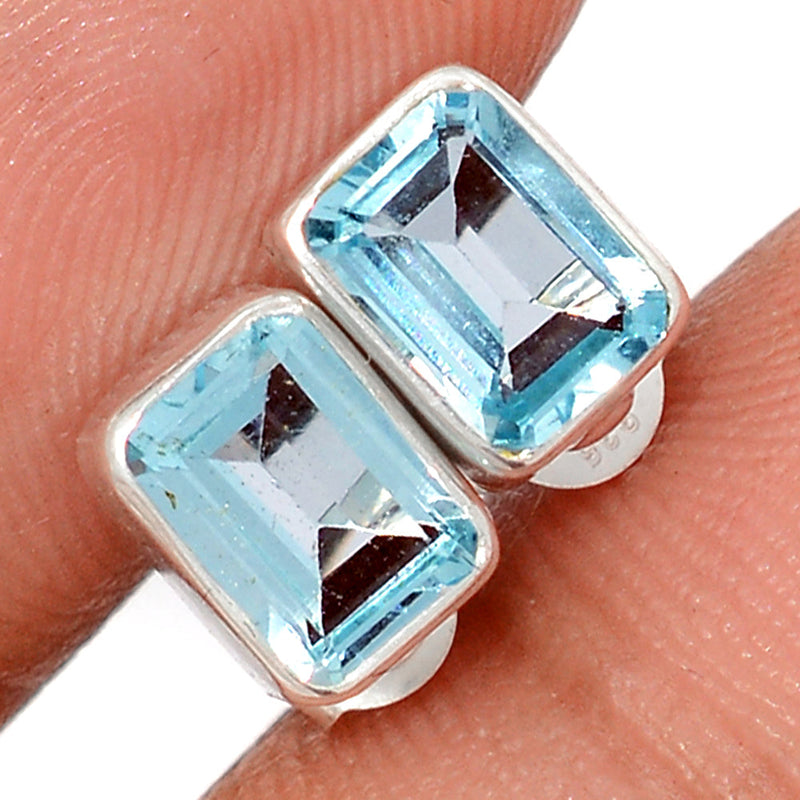 Blue Topaz Studs - BLTS612