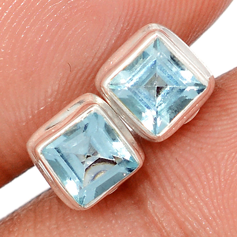 Blue Topaz Studs - BLTS616