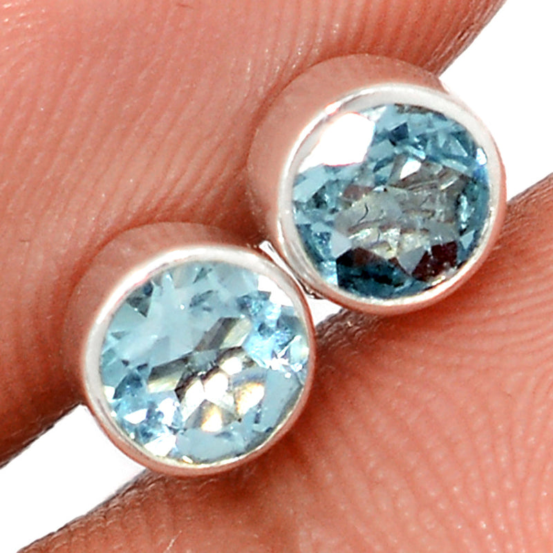 Blue Topaz Studs - BLTS619