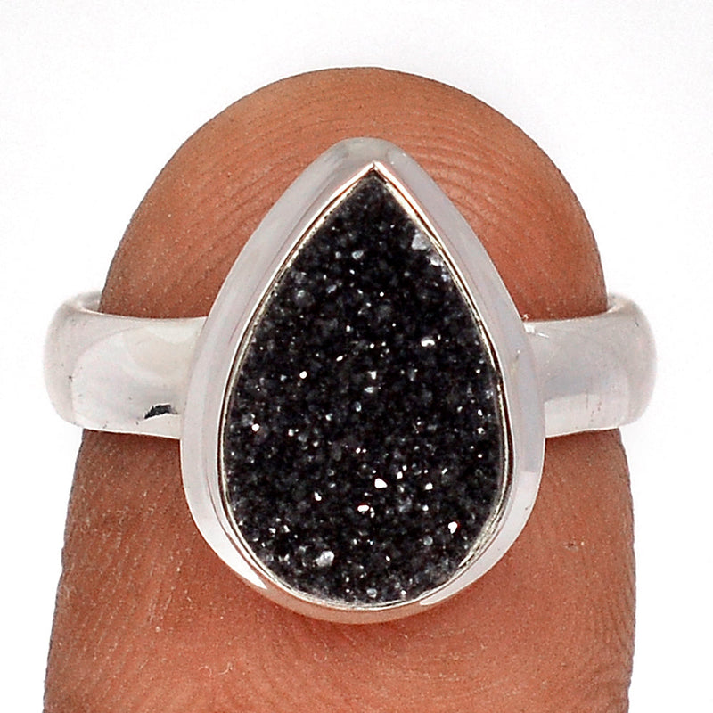 Black Onyx Druzy Ring - BODR532