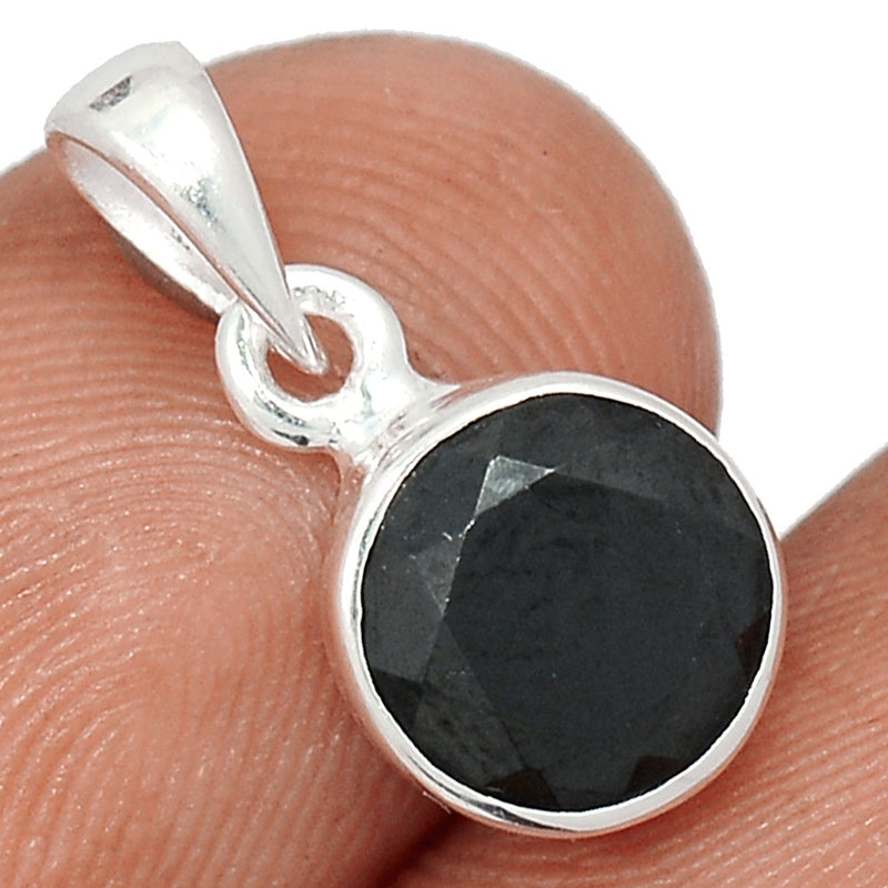 0.7" Black Onyx Faceted Pendants - BOFP1236
