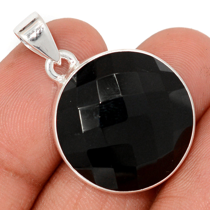 1.3" Black Onyx Faceted Pendants - BOFP1241