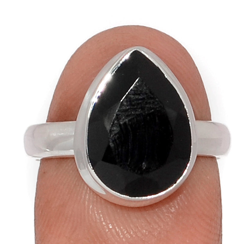Black Onyx Faceted Ring - BOFR1399