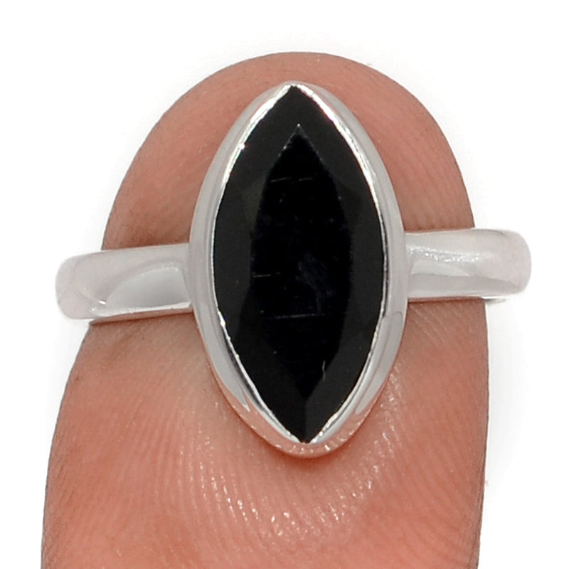 Black Onyx Faceted Ring - BOFR1419