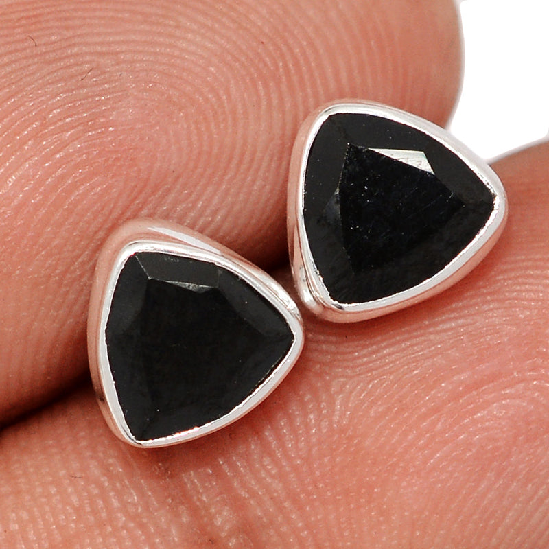 Black Onyx Faceted Studs - BOFS326
