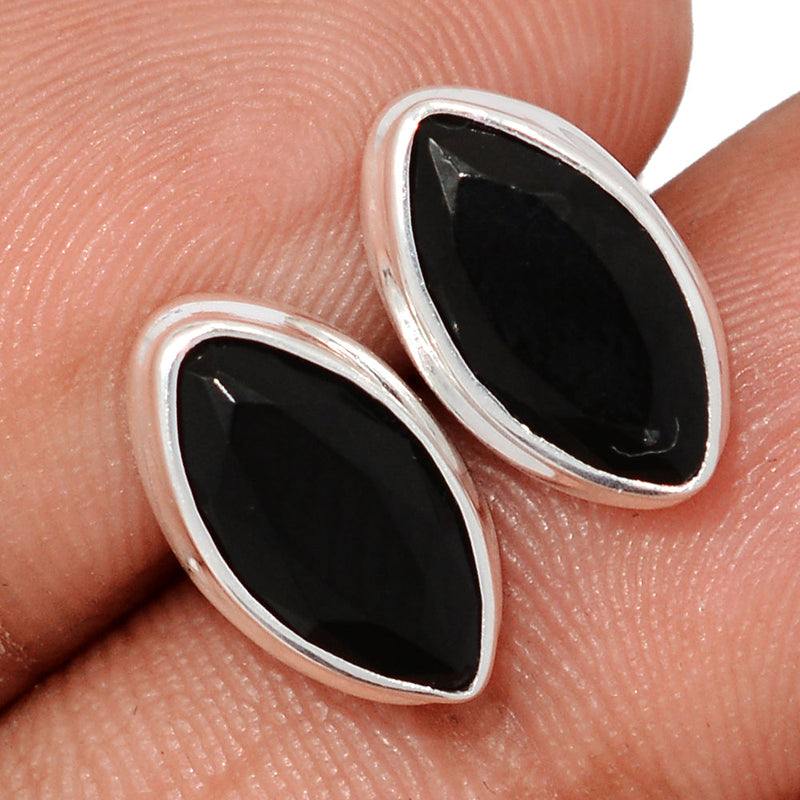 Black Onyx Faceted Studs - BOFS329