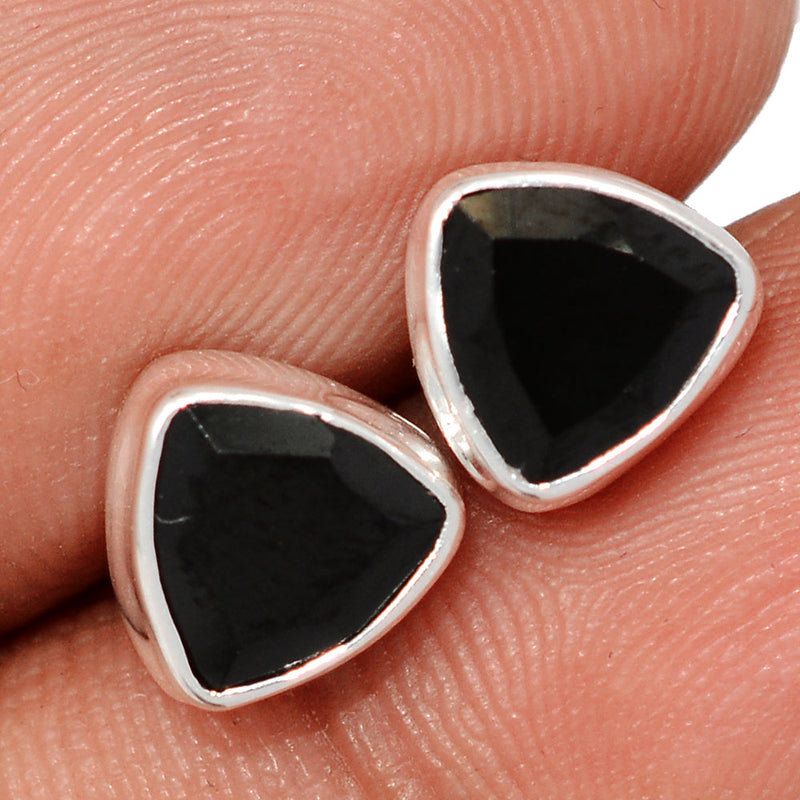 Black Onyx Faceted Studs - BOFS336
