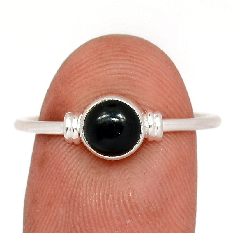 Small Plain - Black Onyx Ring - BOXR3025
