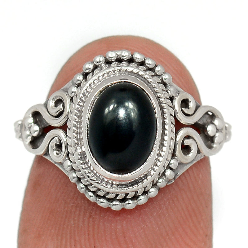 Small Filigree - Black Onyx Ring - BOXR3028