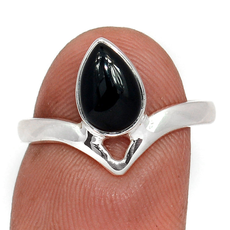 Small Plain - Black Onyx Ring - BOXR3036