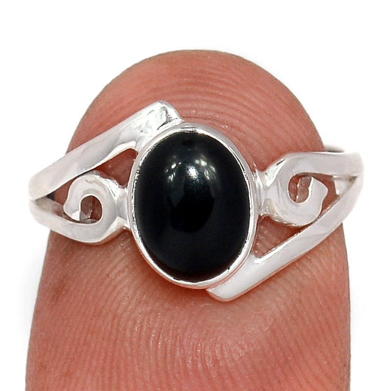 Small Plain - Black Onyx Ring - BOXR3037