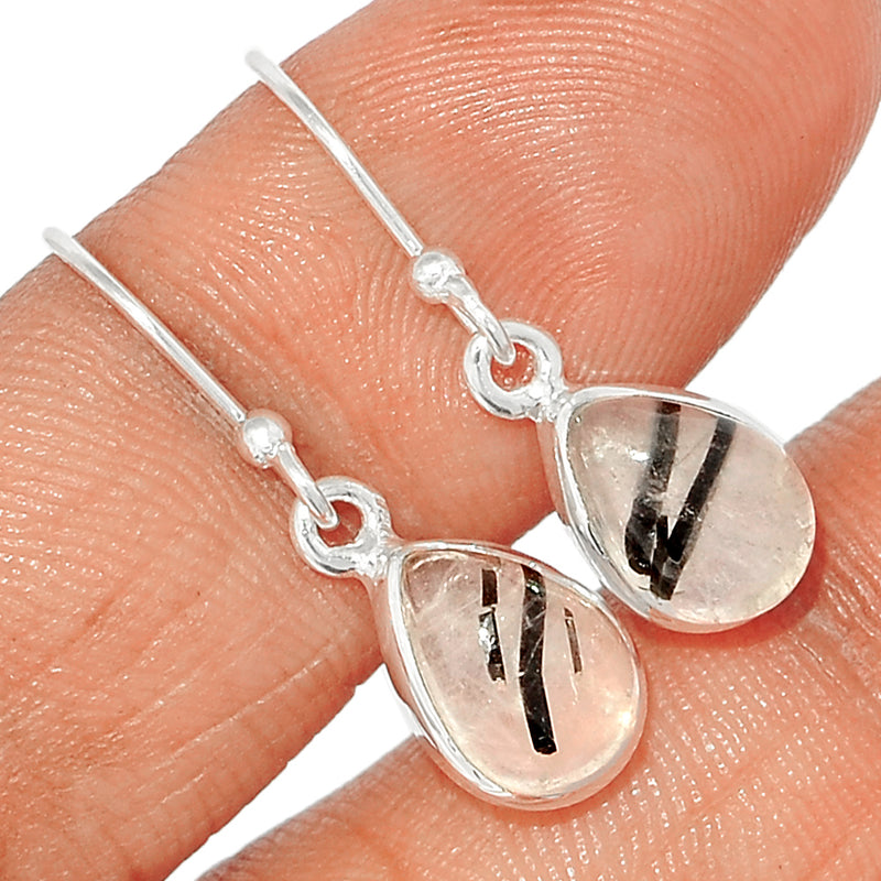1.1" Black Rutilated Quartz Earrings - BRUE668