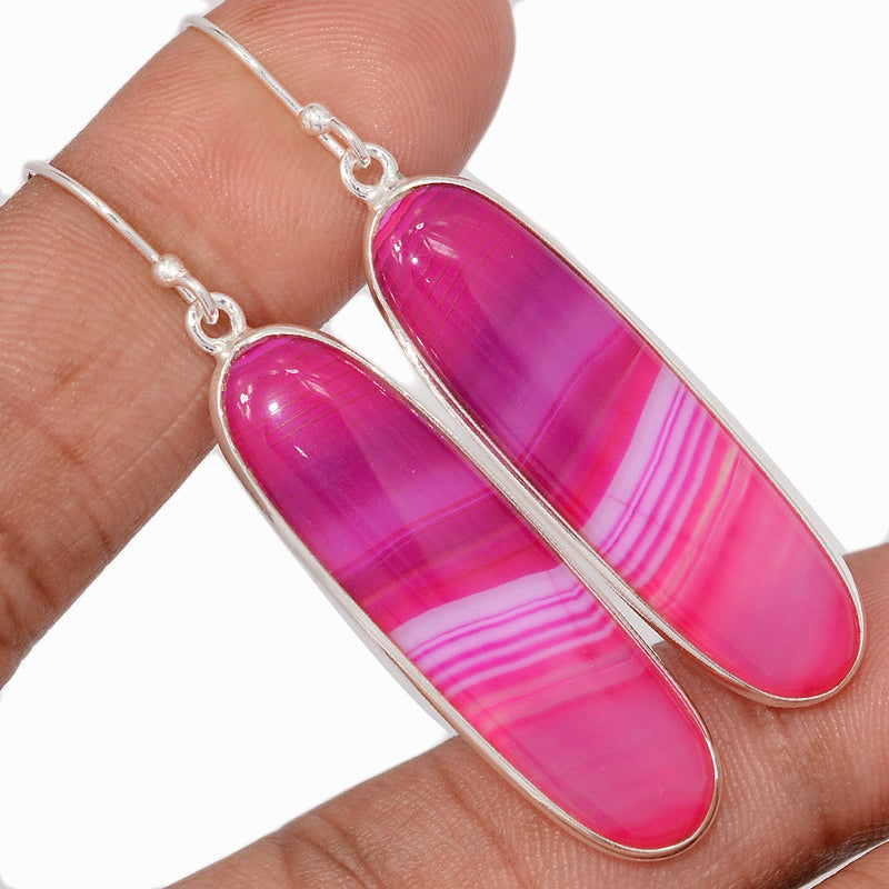 2.2" Botswana Agate Earrings - BSAE1319