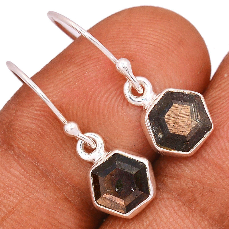 1" Zawadi Golden Sapphire Earrings - BSFE194
