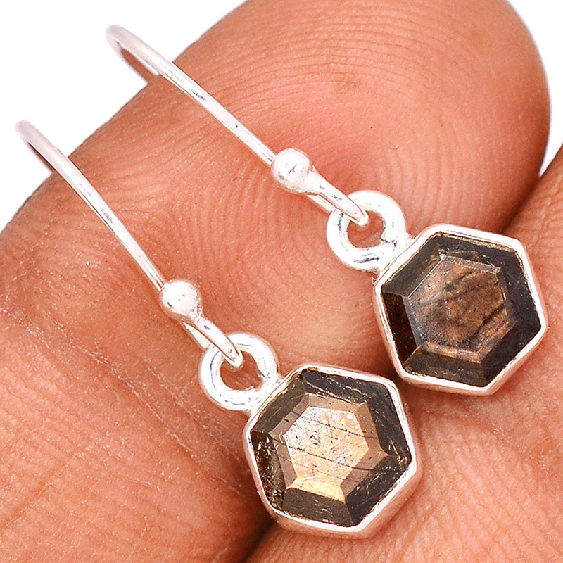 1" Zawadi Golden Sapphire Earrings - BSFE195