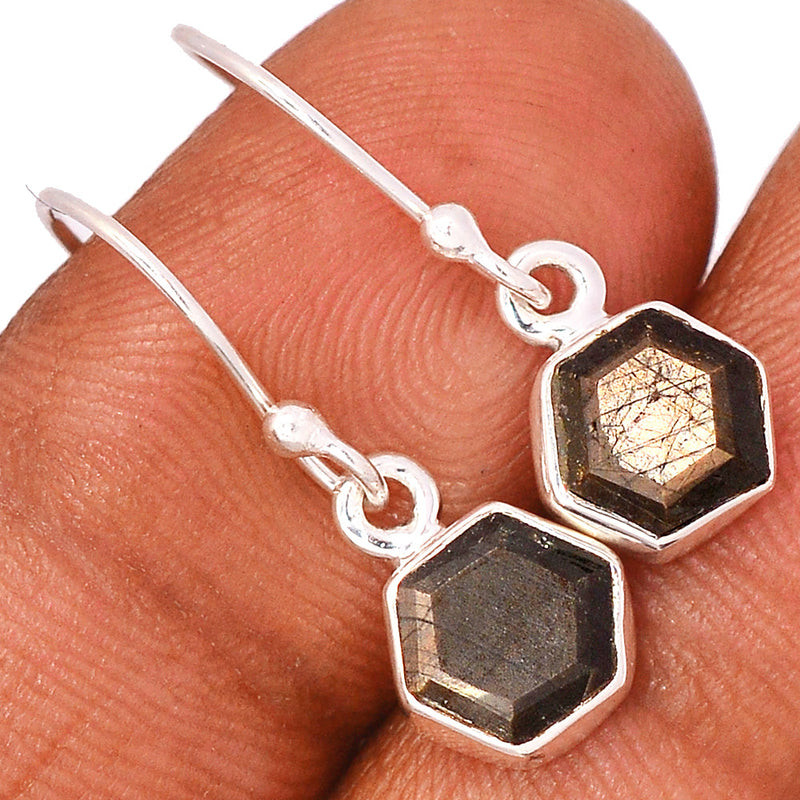 1" Zawadi Golden Sapphire Earrings - BSFE197